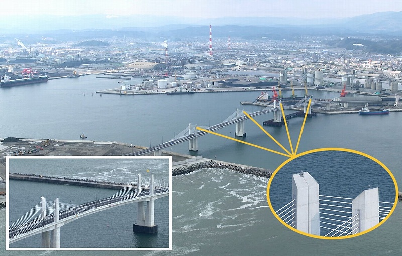 PDCE protecting cable-stayed bridge towers